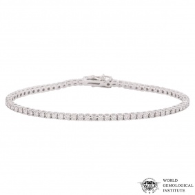 White Gold Diamond Line Bracelet 2.53ct G-H/SI